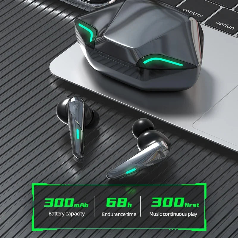 Audífonos intrauditivos inalámbricos Bluetooth para juegos con micrófono – Sonido de alta fidelidad