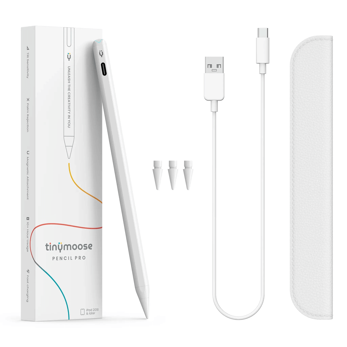 Pencil Pro - Lápiz para iPad con carga USB-C | Blanco Perla