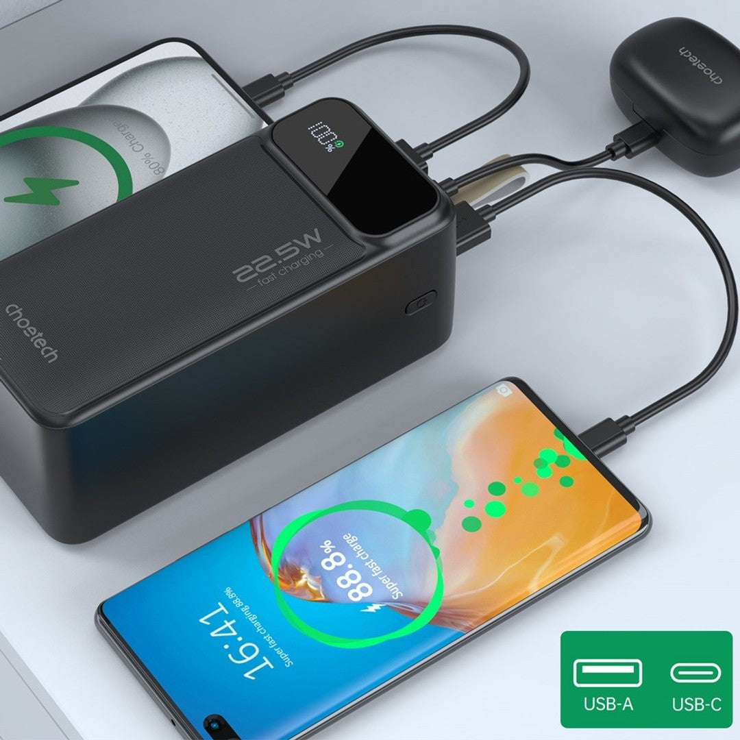NNEDSZ CHOETECH B732 50000mAh Power Bank PD22.5W with Digital Display
