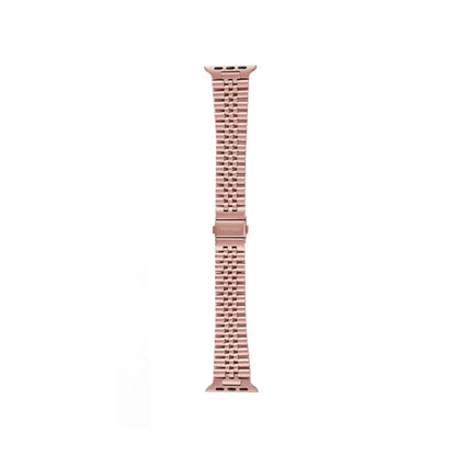 Stainless Steel Link Bracelet Band - The Perth in Rose Gold Small - Compatible with Apple Watch Size 38mm to 41mm