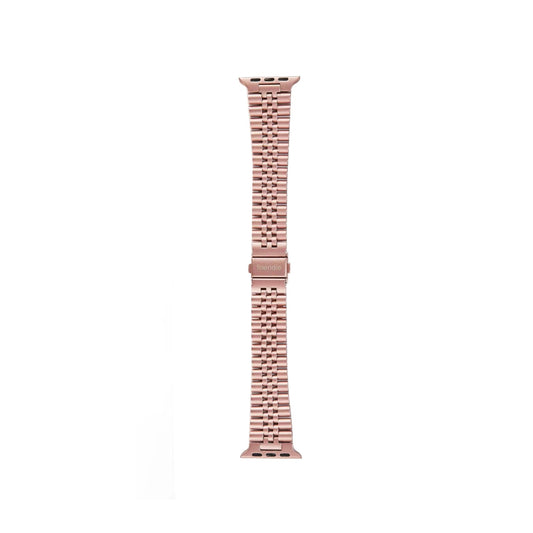 Stainless Steel Link Bracelet Band - The Perth in Rose Gold Small - Compatible with Apple Watch Size 38mm to 41mm
