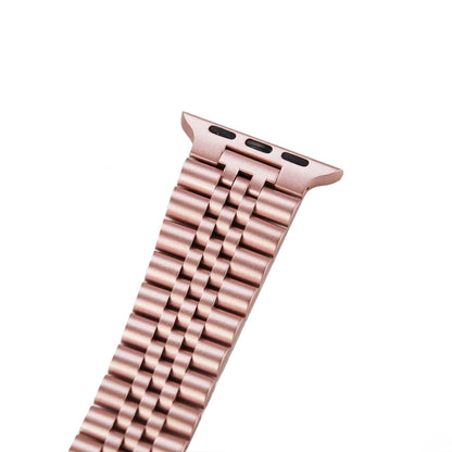 Stainless Steel Link Bracelet Band - The Perth in Rose Gold Small - Compatible with Apple Watch Size 38mm to 41mm