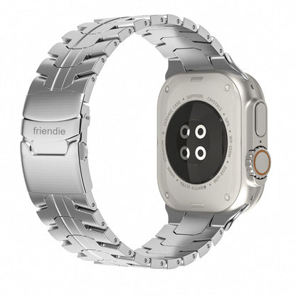 Stainless Steel Link Bracelet Band (Ultra) – The Darwin Ultra in Stainless Steel – Compatible with Apple Watch Ultra (Friendie size Large)