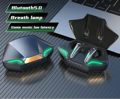 Audífonos intrauditivos inalámbricos Bluetooth para juegos con micrófono – Sonido de alta fidelidad