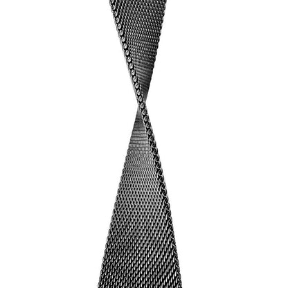 Correa de malla tejida de acero inoxidable con bucle infinito - The Melbourne en negro grande - Compatible con Apple Watch de 42 mm a 45 mm