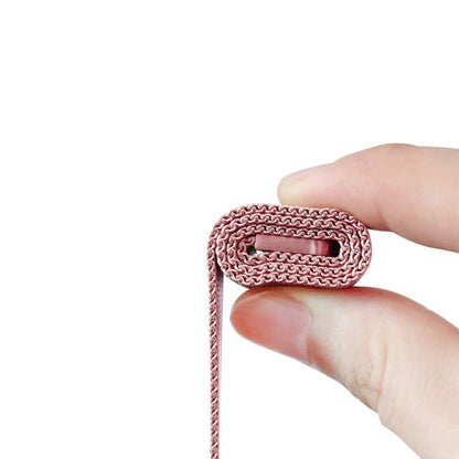 Correa de malla tejida de eslabones de acero inoxidable con bucle infinito - The Melbourne en oro rosa, talla grande - Compatible con Apple Watch de 42 mm a 45 mm