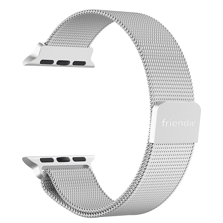 Correa de eslabones de malla de acero inoxidable de bucle infinito - The Melbourne de acero inoxidable - Compatible con Apple Watch de 38mm a 41mm
