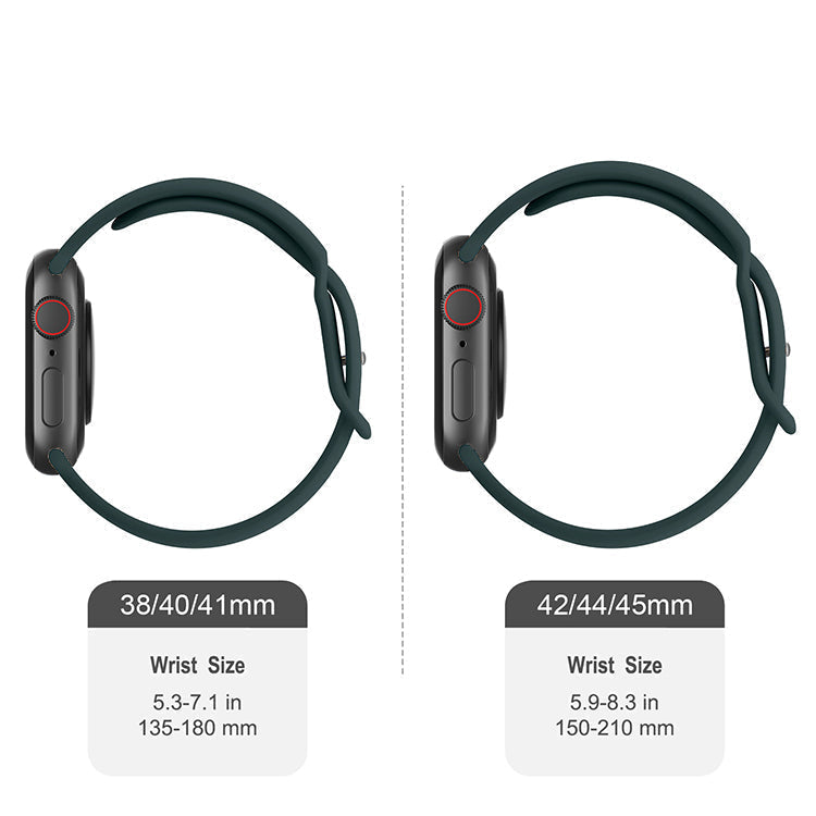 Silicone Sports Band Royal Green with Silver Pin - The Noosa Small - Compatible with Apple Watch Size 38mm to 41mm