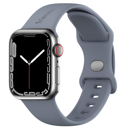 Correa deportiva de silicona gris Stardust con pasador plateado - The Noosa Grande - Compatible con Apple Watch de 42 mm a 45 mm