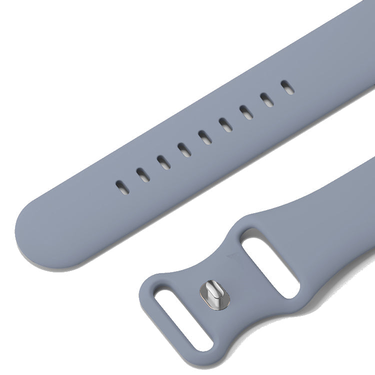 Correa deportiva de silicona gris Stardust con pasador plateado - The Noosa Grande - Compatible con Apple Watch de 42 mm a 45 mm