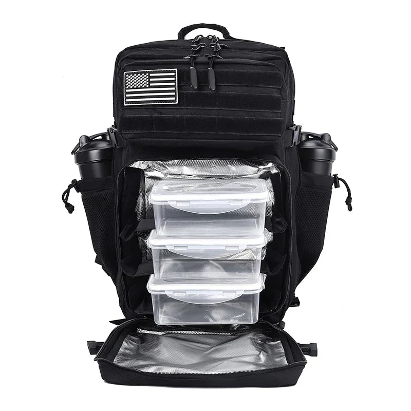 Mochila táctica de 45L con nevera integrada Negra