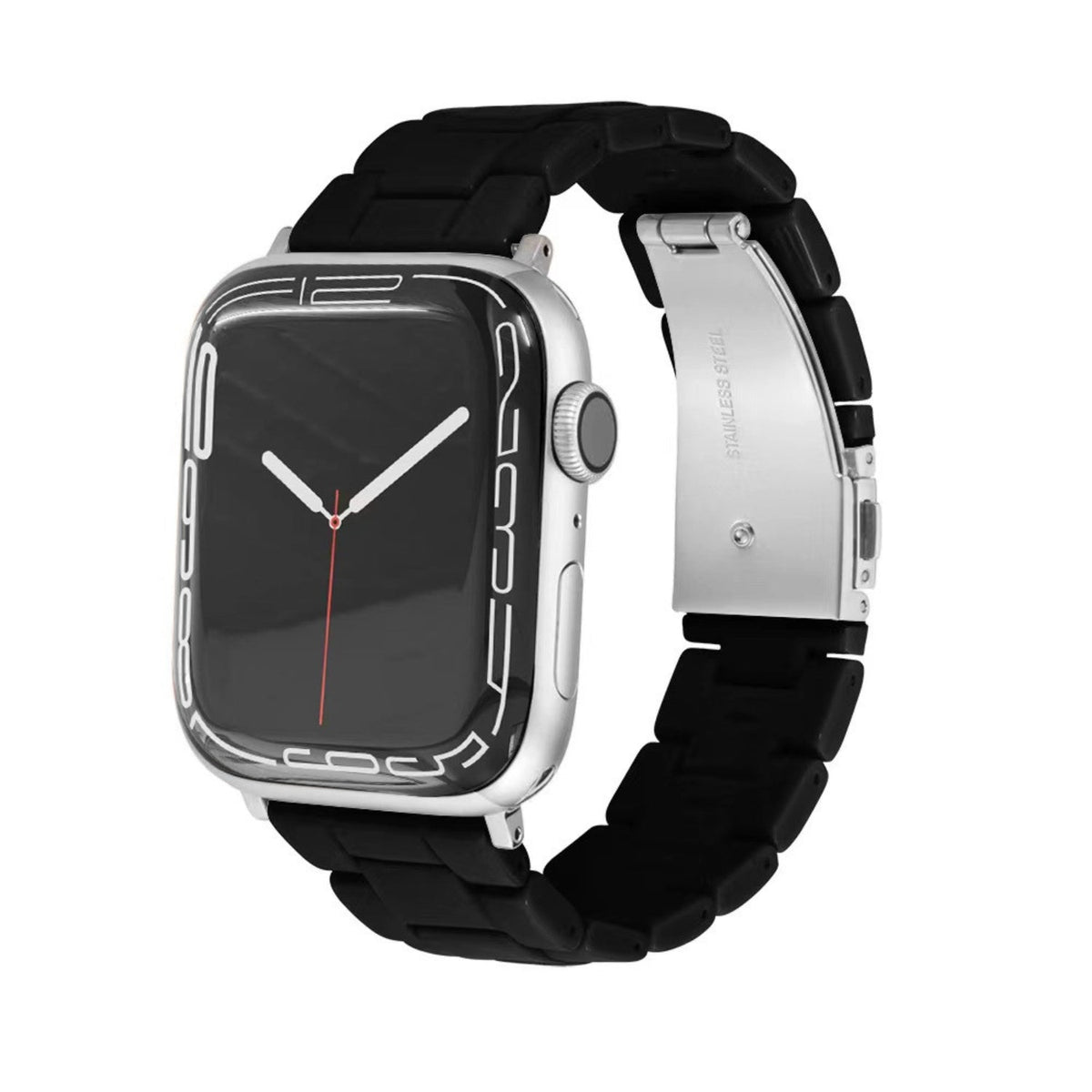 Resin Link Bracelet Band Small - The Sydney Beaches - Manly (Black) - Compatible with Apple Watch Size 42mm to 45mm