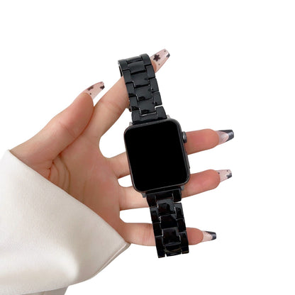 Resin Link Bracelet Band Small - The Sydney Beaches - Manly (Black) - Compatible with Apple Watch Size 42mm to 45mm