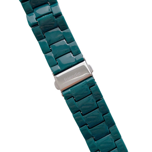Correa de eslabones de resina pequeña - Las playas de Sídney - Narrabeen (verde) - Compatible con Apple Watch tamaño de 42 mm a 45 mm