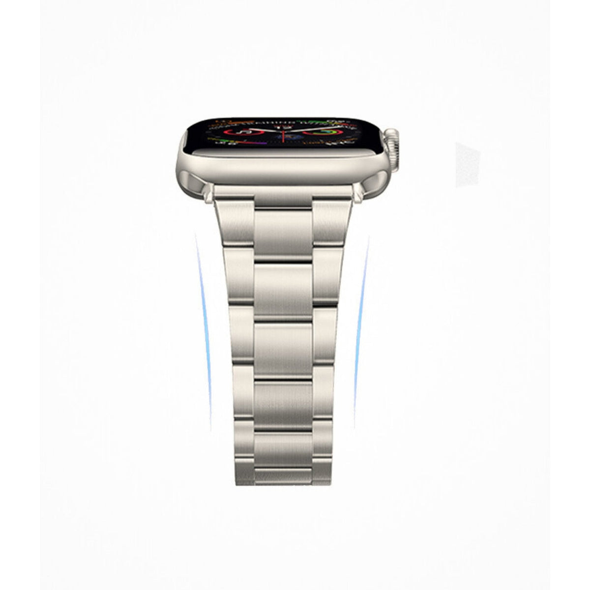 Brazalete de eslabones de acero inoxidable pequeño - The Sydney en titanio - Compatible con Apple Watch de 38 mm a 41 mm