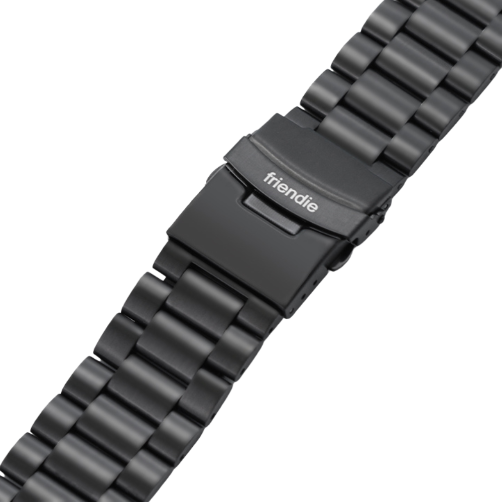 Stainless Steel Link Bracelet Band (Ultra) – The Sydney Ultra in Black – Compatible with Apple Watch Ultra (Friendie size Large)