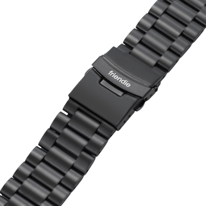 Stainless Steel Link Bracelet Band (Ultra) – The Sydney Ultra in Black – Compatible with Apple Watch Ultra (Friendie size Large)