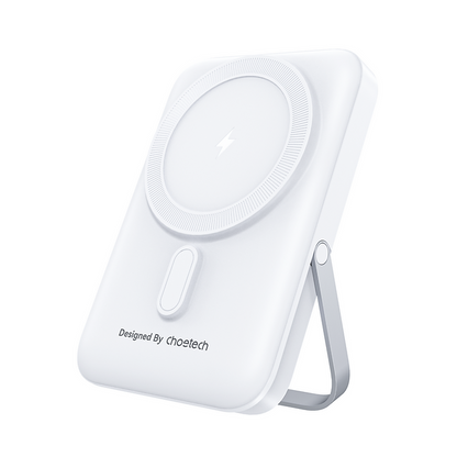 NNEDSZ CHOETECH B743-WH Power Bank Magnético de 10000mAh PD20W con Soporte Blanco