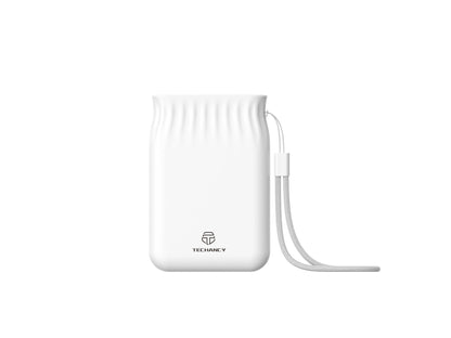 Techancy Power Bank 6500 mAh blanco TF2772, carga de teléfono/tablet compatible con 2A, fuente de alimentación portátil
