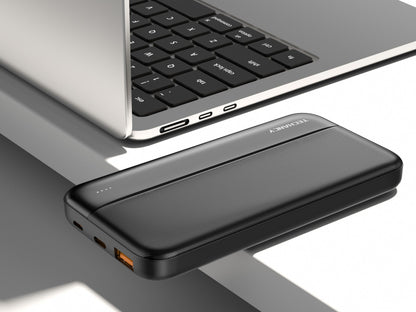 Techancy Power Bank 10000mAh Negro TF2776, ¡Carga Rápida PD20W Para Smartphones, Tablets Y Más!