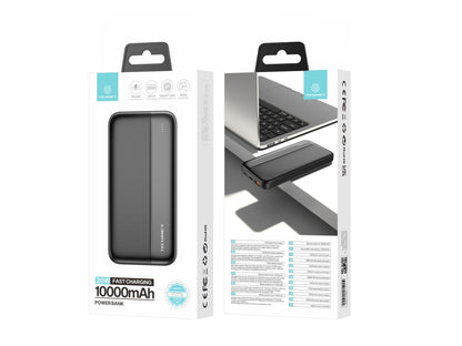 Techancy Power Bank 10000mAh Negro TF2776, ¡Carga Rápida PD20W Para Smartphones, Tablets Y Más!