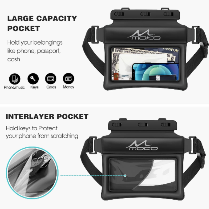 NNEOBA Waterproof Floating Phone Pouch Dry Bag for Water Sports